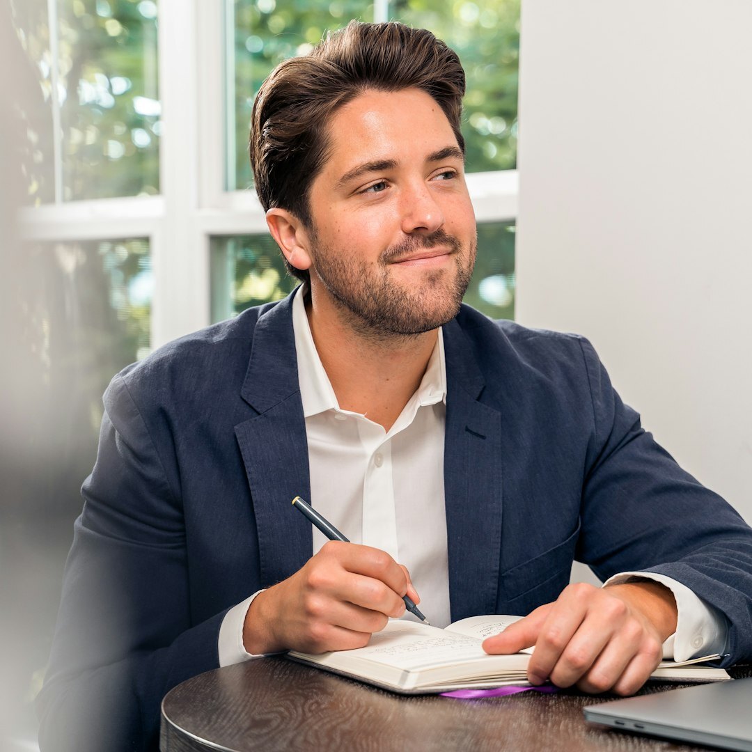 Professional male business trainer